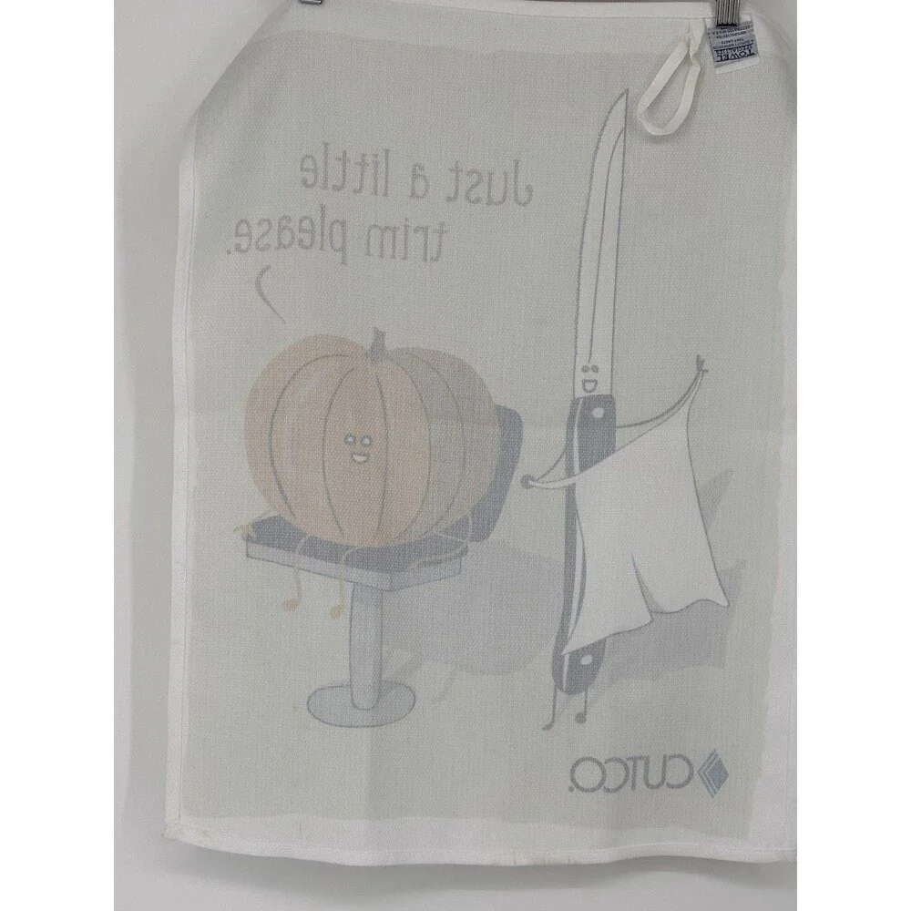 Vintage Cutco Knife Halloween Pumpkin Towel Rare Kitchen Promo Towel Specialties